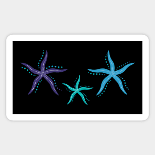 Starfish lovers on summer vacation Sticker